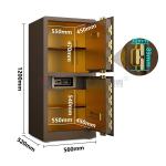 95kg Smart Home Safe Fingerprint Lock Double Door YB/RS-120D Coffee