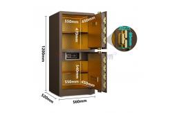 China 95kg Smart Home Safe Fingerprint Lock Double Door YB/RS-120D Coffee supplier