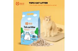 China White Gray Tofu Cat Litter Flushable Clumping Sustainable Cat Litter supplier
