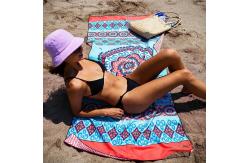 China Bulk Medium Thickness Customized Beach Towel With Opp Bag Packaging supplier