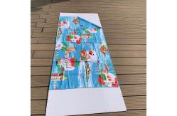 China rPET Factory Custom Design Logo Double Sided Printing Biodegradable Waffle Towel Sand Free 100% Recycled Microfiber Beac supplier