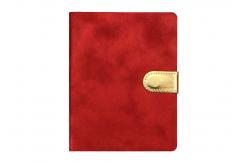 China Red Gold Custom Journal Printing With Magnetic Closure PU Leather Cover supplier