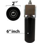 Adjustable Slide Gate Guide Rollers Upper Bolted Bracket Mount 6Black Dual UHMW