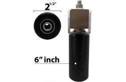 China Adjustable Slide Gate Guide Rollers Upper Bolted Bracket Mount 6Black Dual UHMW supplier