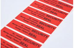 China Red 56um 1mil Matte Non Transfer Tamper Evident Label For VOID supplier