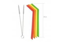 China Diameter 0.85cm Silicone Reusable Drinking Straws Flexible And Resistant For Tumbler supplier