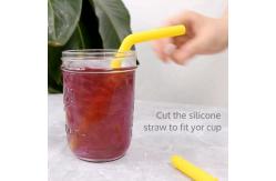 China Foldable Degradable Reusable Straws Bpa Free Smoothie Straws With Cleaning Brush supplier