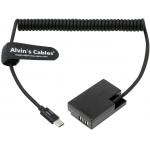 LP-E17 Dummy Battery To USB-C PD Power Cable Coiled Power Adapter For Canon EOS R8 R10 RP 200D 750D 760D 800D 77D 9000D for sale