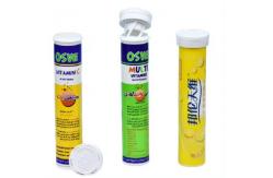 China FDA Approved Plastic Material Temper-Evident Lids Customized Printing Effervescent Vitamins Packaging supplier