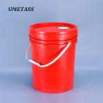 Transparent 5 Gallon Round Plastic Bucket with Lid and Handle Made of 100% Material for sale