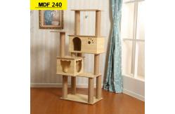 China Soft Plush Detachable MDF Wooden Cat Tree supplier