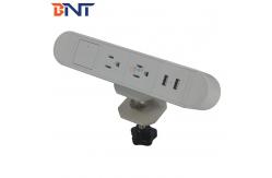 China 2M Cable Tabletop Round Edge USB Charging Electric Desktop Power Extension Socket supplier