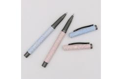 China Aluminum Roller Ball Pen Specialty Paper Surface Roller Pen Insertable Cap Pen supplier