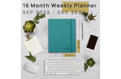 China 8.75'' X 10.5'' Large Academic Planner Custom Turquoise Casebound supplier