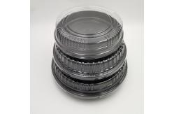 China Disposable PS Plastic Sushi Tray With Transparent Lid supplier