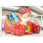 Big clown cartoon inflatable slide - inflatable long slide with arch for sale