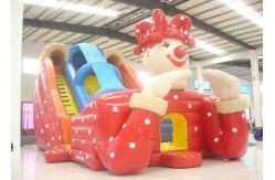 China Big clown cartoon inflatable slide - inflatable long slide with arch supplier