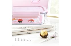 China Airtight 410ml 680ml Glass Food Container With Leak Proof Lid supplier