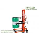 Portable Mini Manual Forklift Stacker , Manual Hydraulic Stacker Oil Drum Rotator Type high lift pallet truck for sale
