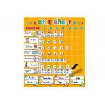 Interactive Dry Erase Magnetic Whiteboard Star Reward Chart for Kids Includes Magnetic Stars and Activity Suggestions for sale