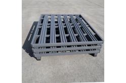 China Industrial Folding Steel Storage Cage Stackable Wire Mesh Pallet Cage 200kg Capacity supplier