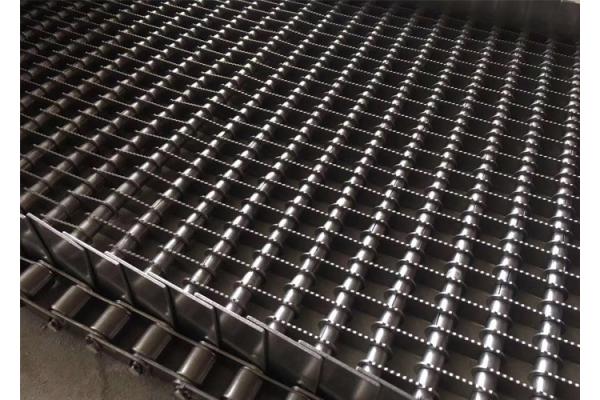 Pasteurizing Food Garde Eye Link Conveyor Belt Variable Wire Spacing Flat Surface