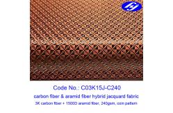 China Jacquard Coin Pattern Carbon Aramid Fabric Woven Filament Fiber Yarn supplier