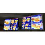 Adjustable shop store restaurant hanging menu display Aluminum Magnetic LED Light Box easy install easy change graphics for sale