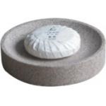 Resin Sandstone Soap Dish Round Shape For Luxury Bathrooms for sale