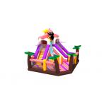 New Flamingo Beach Theme Colorful Inflatable Fun City Coconut Palms Inflatable Bounce with Slide Commercial Inflatable for sale