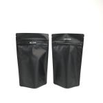 Black Matte Double Zipper CMYK Plastic Pouches Packaging for sale