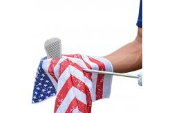 China Digital Printed Microfiber Waffle Weave Golf Towel With Custom Logo supplier