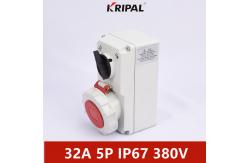 China RED 32A IP67 5P 6h Waterproof Interlocked Switch Socket IEC Standard supplier