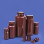 Customized Chemical Resistant Wide Mouth Brown HDPE / PP Plastic Bottle for Laboratory for sale