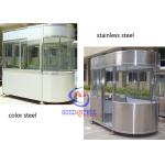 Mobile Stainless Steel Panel Security Guard Booths flexible Layout for sale