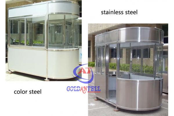 Mobile Stainless Steel Panel Security Guard Booths flexible Layout