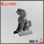 Buddhist Chinese Roof Ornaments Temple Unglazed Grey Dragon Roof Ridge Tiles for sale