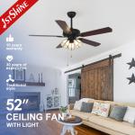 High Speed Ceiling Fan with Light Input Voltage V 110-240V/50Hz-60Hz Metal Material for sale