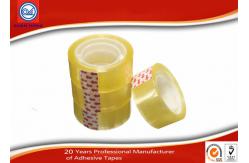 China Yellowish transparent Easy Tear 12mm BOPP Stationery Tape For Art School Student supplier