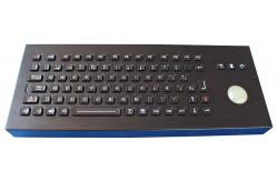 China IP65 85 keys explosion proof black industrial keyboard with backlit trackball supplier