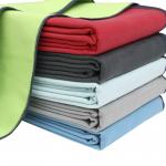 Quick Dry Microfiber Suede Towel Custom Gym Sports Towel With Mesh Bag