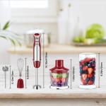 5-In-1 500W Portable Handheld Blender Stick BPA Free With 5 Accessories for sale