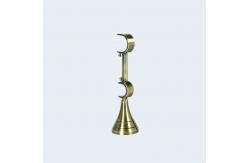 China Crown-shape crystal curtain head curtain finials Customized curtain rod set double bracket supplier
