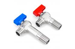 China Chrome Plated Brass Angle Ball Valve 1/2 Inch For Bathroom / Kitchen supplier