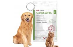 China Non Woven Clean Wipes Washing Cat Spa Free Herbal Glove Five Fingers Message supplier