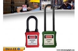 China ABS Lock Body with 76mm Long Nylon Shackle Safety Lockout Padlocks supplier