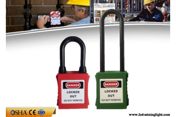 ABS Lock Body with 76mm Long Nylon Shackle Safety Lockout Padlocks