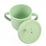Customizable Silicone Sippy Cup For 6 Month Old Pink And Green for sale
