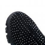 Mirror Upper Round Toe Formal Shoes With Thick Soles Suede PU