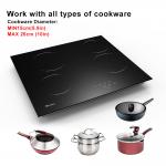 Glass Ceramic Electric Hob Burner 60 Cm Built-In Black Glass Stove With 4 Cooking Zones for sale